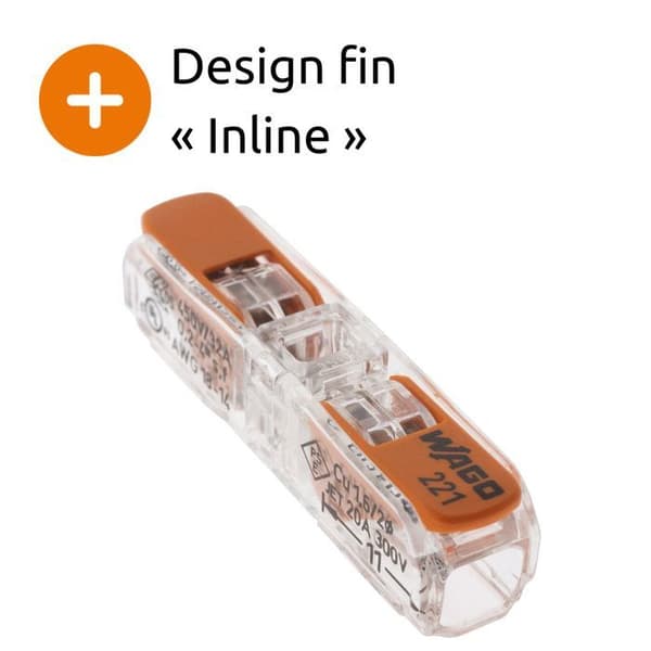 Box med 60 inline spakterminaler 4mm² 2 ledare - WAGO - 221-2411