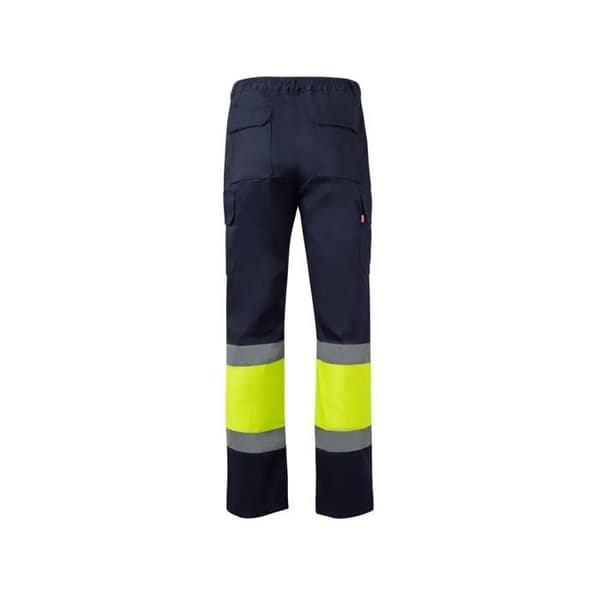 Arbetsbyxor med hög synlighet Velilla - marinblå/fluo gul