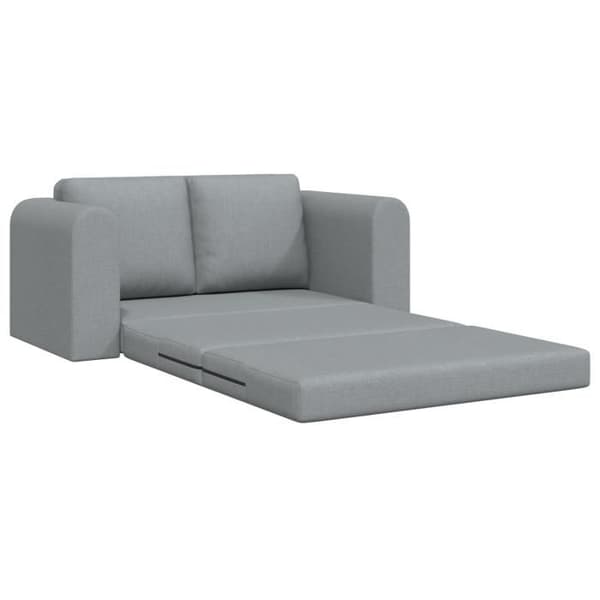 Soffa säng 2 i 1 Ljusgrå 148x71x83 cm Tyg