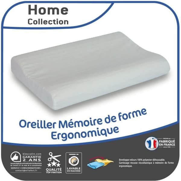 NO NAME Ergonomisk minneskumkudde - Vit