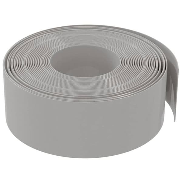 vidaXL Trädgårdskant Grå 10 m 20 cm Polyeten 154399