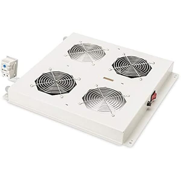 Ventilationsenhet med 2 fläktar - DIGITUS - Ljusgrå