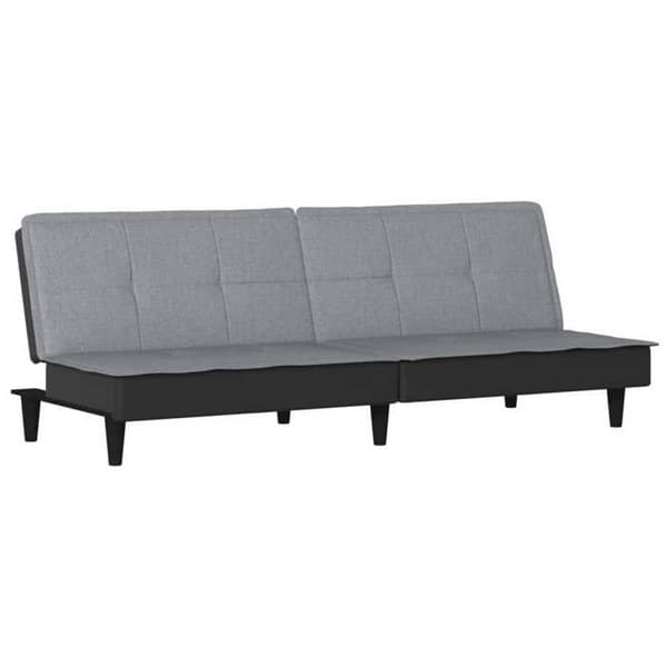 vidaXL Sängsoffa i ljusgrått tyg 351913