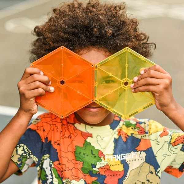 CONNETIX Byggplattor Magnetiska Regnbåge Geometripaket, 30 Bitar