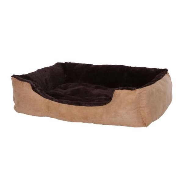 Hundkorg - Dibea - DB00512 - 75 x 60 cm - Brun/Beige - Vändbar kudde