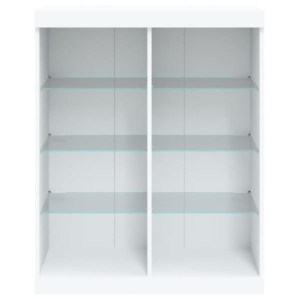 vidaXL Buffé med LED-lampor vit 81x37x100 cm 836714