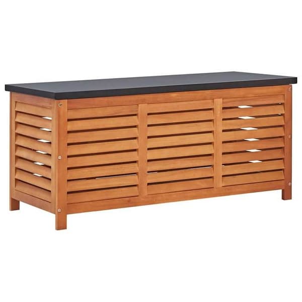 vidaXL Trädgårdsförvaringslåda 117x50x55 cm Solid Eucalyptus