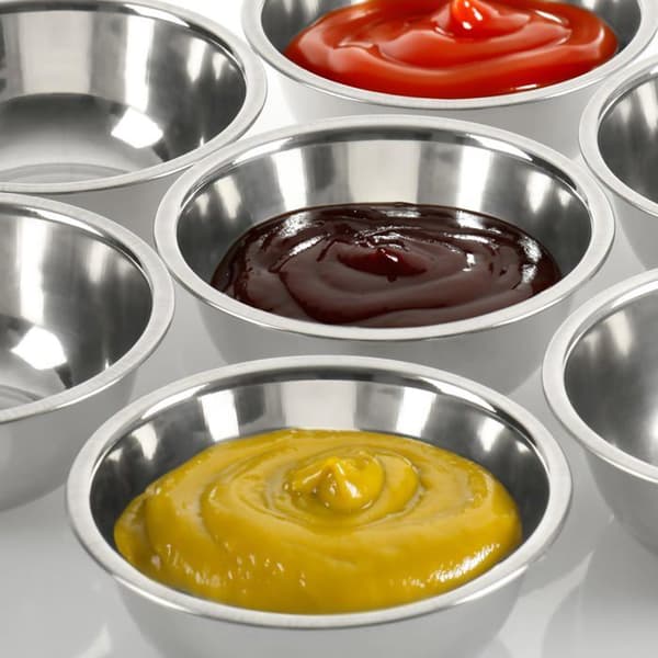 Skål för snacks - COM-FOUR - CF17193 - Rostfritt stål - Silver - 220 ml