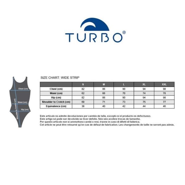 Turbo Oaxaca blå rosa simdräkt dam