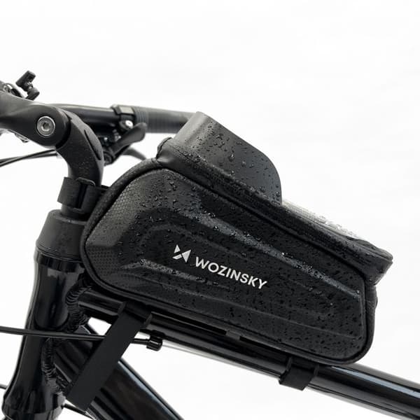 Cykelramväska med telefonfodral 1,7 l svart