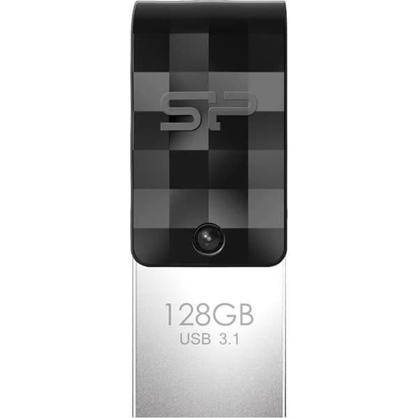 SILICON POWER USB 3.1 Flash Drive C31 - 64 GB - Typ-C - Metall - Svart