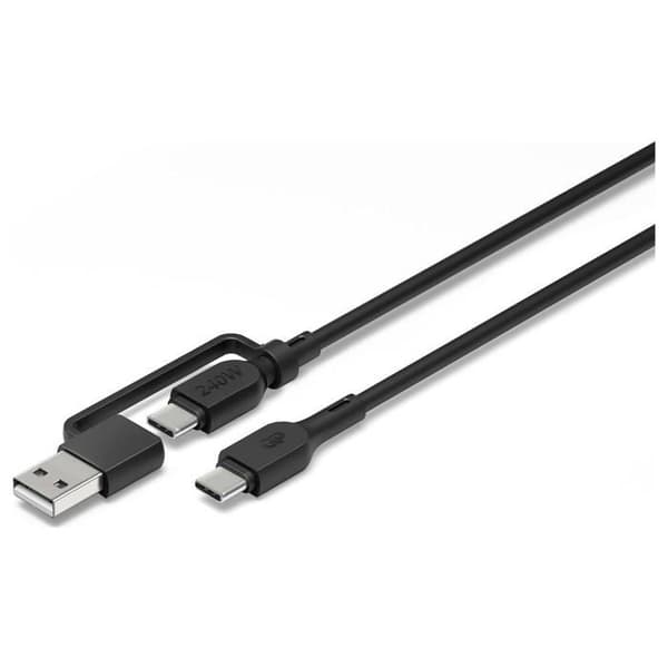 USB-kabel - GP - GPCBCCBVBKUSB971 - 1,5 m - USB-C och USB-A - 240W ultrahållbar