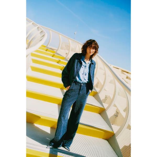 Byxor dam b.young Kanilla Dobby Denim