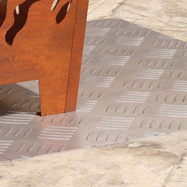 Aluminiumtrappsteg - vidaXL - 60x50 cm - Silver - Halkfri - Rektangulär - Hållbar