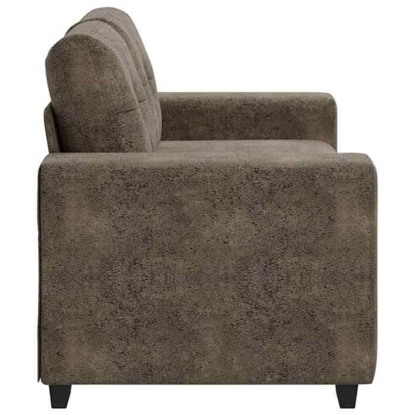 Soffa 2 platser samtida mörkgrå i konstläder – sittdjup 120 cm, kompakt