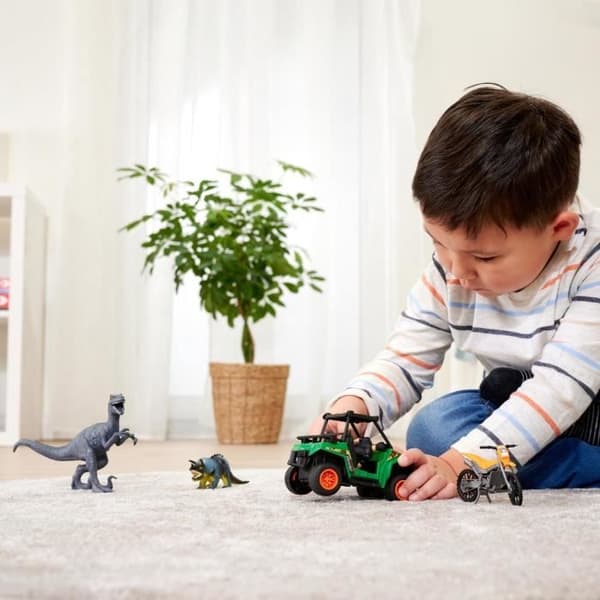 Dinosaur Hunter Box - Dickie - 1 ledad figur och 2 dinosaurier ingår