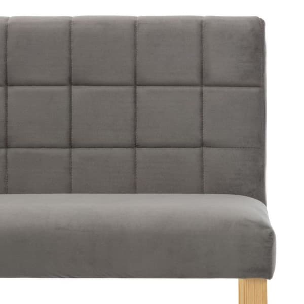 vidaXL Bänk 140 cm Grå Tyg