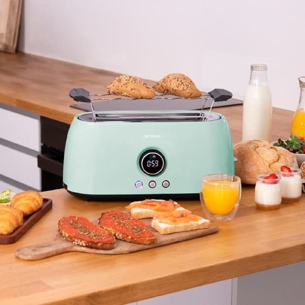 Cecotec Vertikal Brödrost Digital ClassicToast 15000 Blue Extra Dubbel