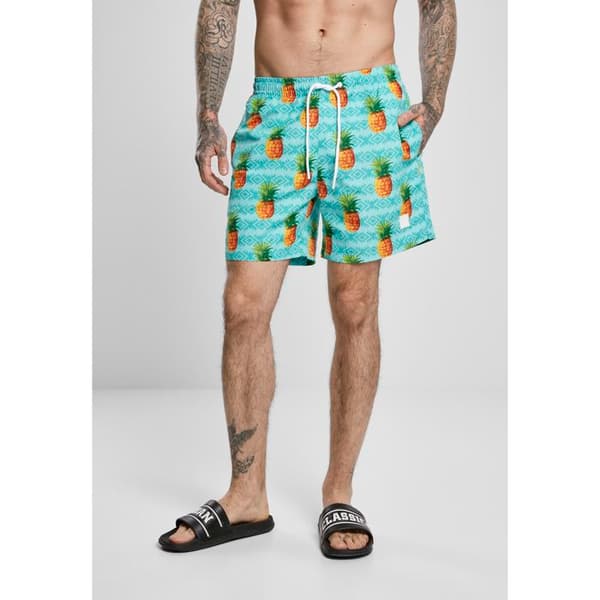 Urban Classics mönster badshorts