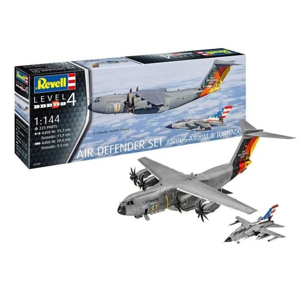 Flygplansmodell: Air Defender Set - Airbus A400M & Tornado