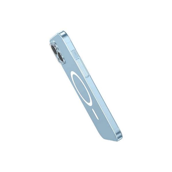 Magnetiskt skal - BASEUS - iPhone 14 Plus - Transparent - Magnetisk - Härdat glas