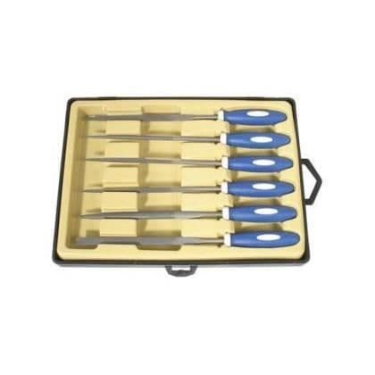 Precisionlimar - BGS TECHNIC - Sortiment av 6 - Längd 150 mm - Olika former - Inkluderad låda