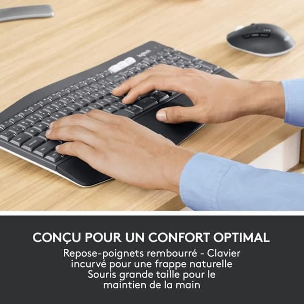 Tangentbordsmusset - Trådlös - Logitech - MK850 - AZERTY - Svart