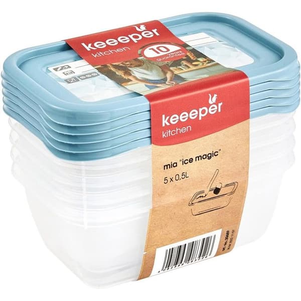 Frysboxar - keeper - Mia Magic Ice - 5 x 500 ml - Rewritable - Nordic Blue