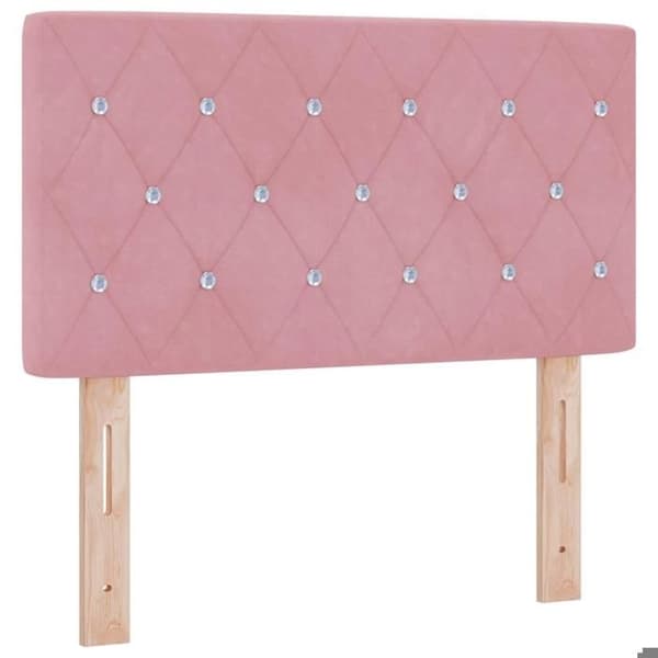 vidaXL Sänggavel Rosa 80 cm Sammet 42007074