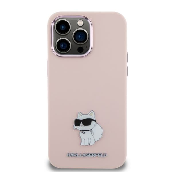 Mobilskal - KARL LAGERFELD - iPhone 15 Pro Max - Silikon - Choupette - Rosa