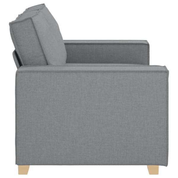 Soffa 2 platser Ljusgrå 120 cm Tyg