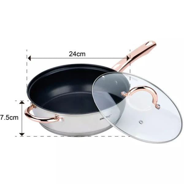 Spel av grytor - KINGHOFF - KH-1765 - Rostfritt stål - Non-stick beläggning - 12 element