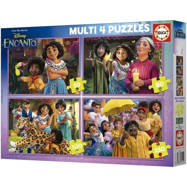 Disney Encanto progressiva pussel - 4 svårighetsgrader - Educa varumärke