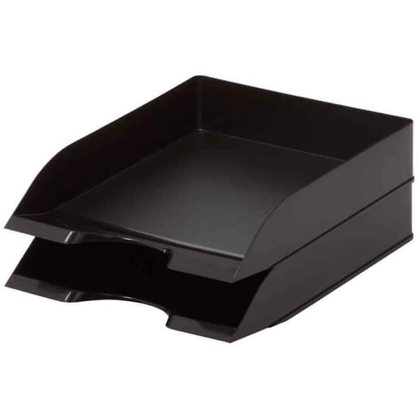 Postkorg - HÅLLBAR - BASIC - stapelbar - svart - A4/C4 (253x337x63 mm)