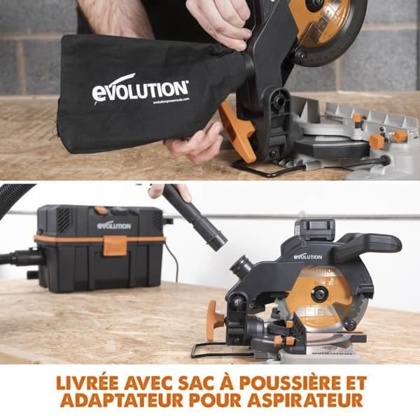 Evolution R185CMS-Li sladdlös geringssåg med 4Ah batteri och snabbladdare