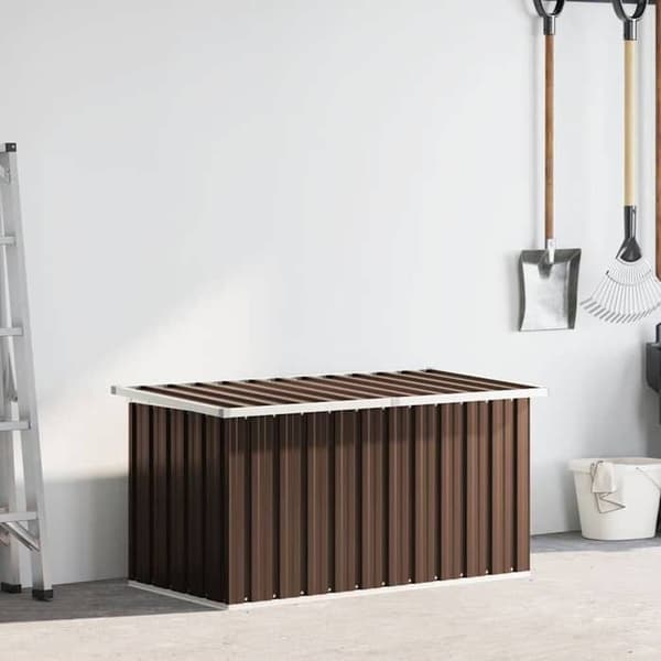 vidaXL Trädgårdsförvaringslåda Brun 129x67x65 cm 46264