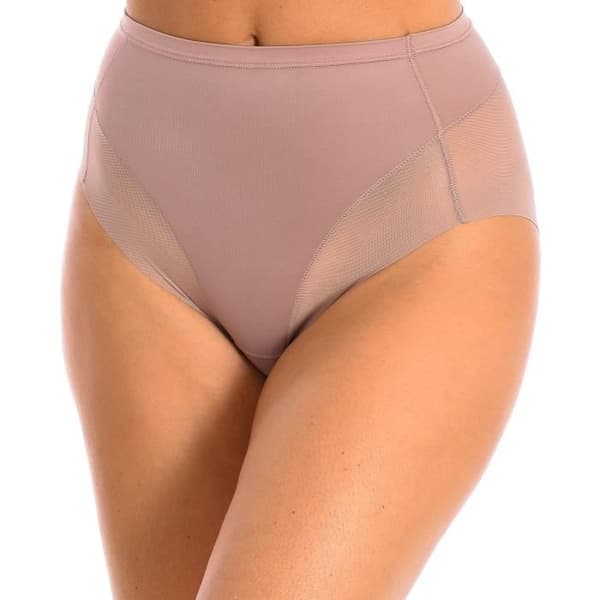 Braguita - Janira - Beige - Remseffekt - Elastisk midja - Halvtransparent tyg