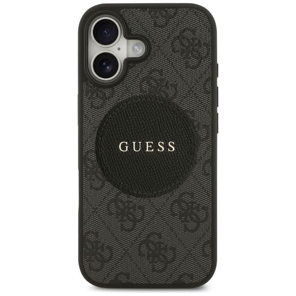 Coque Guess 4G Circle Classic Logo MagSafe för iPhone 17 - Svart