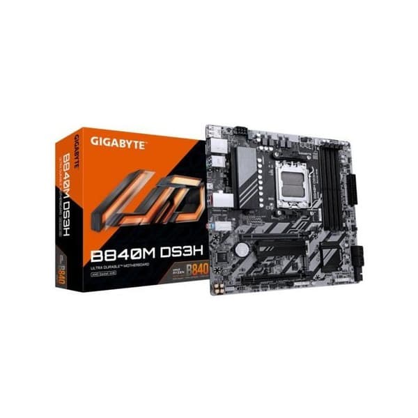 Moderkort - GIGABYTE - B840M DS3H - Format Micro-ATX - Chipset AMD B840 - DDR5 & PCIe 5.0