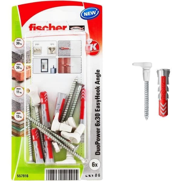 FISCHER Duopower 6x30 easyhook rak / 6 k ny