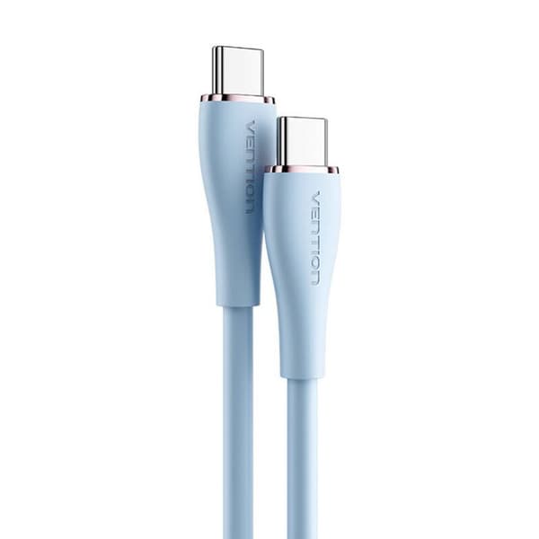 USB-C-kabel - VENTION - TAWSG - 1,5 m - Snabbladdning 100 W - Blå silikon