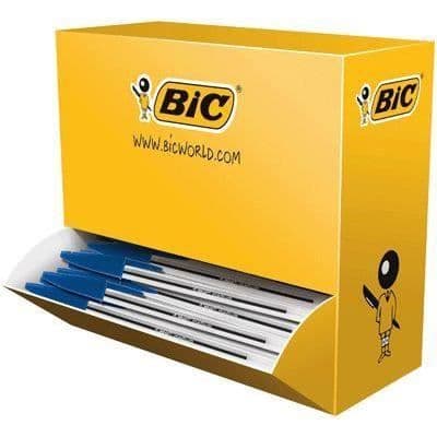 Stylo Bille - BIC - CRISTAL - Medium Point - Pack 90+10 - Blå färg