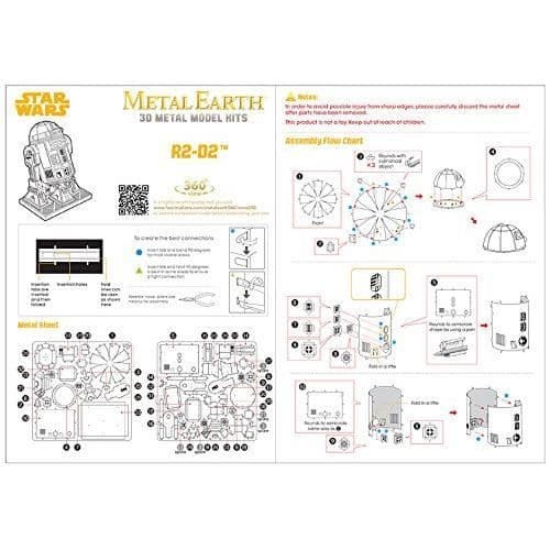 3D-modell - R2-D2 - Metall - 2 delar - Star Wars-licens