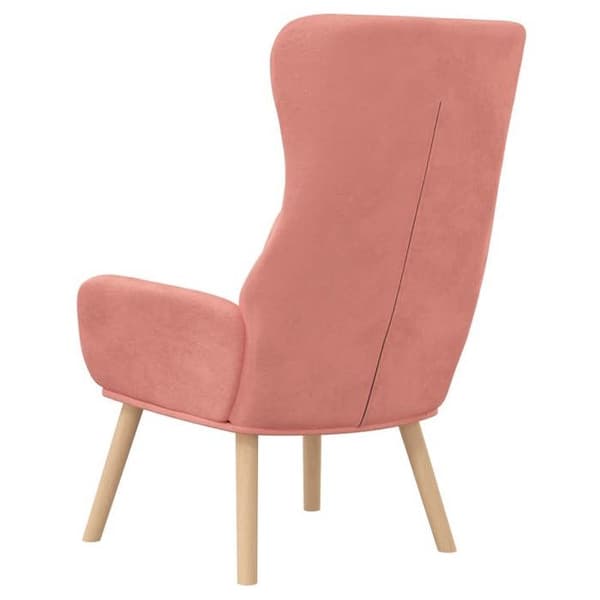 vidaXL avkopplingsstol Rosa sammet 341355
