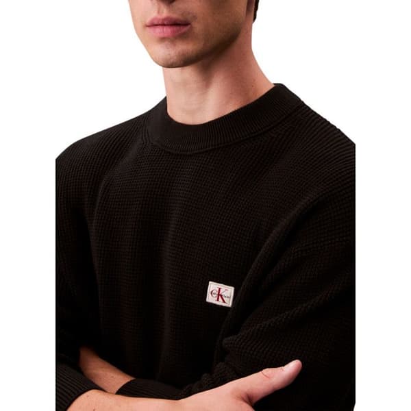 Pull Noir Man Calvin Klein Jeans Waffle