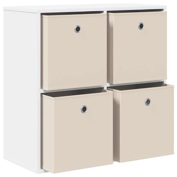 vidaXL Buffé med låda Vit 68,5 x 32 x 67 cm 8000540