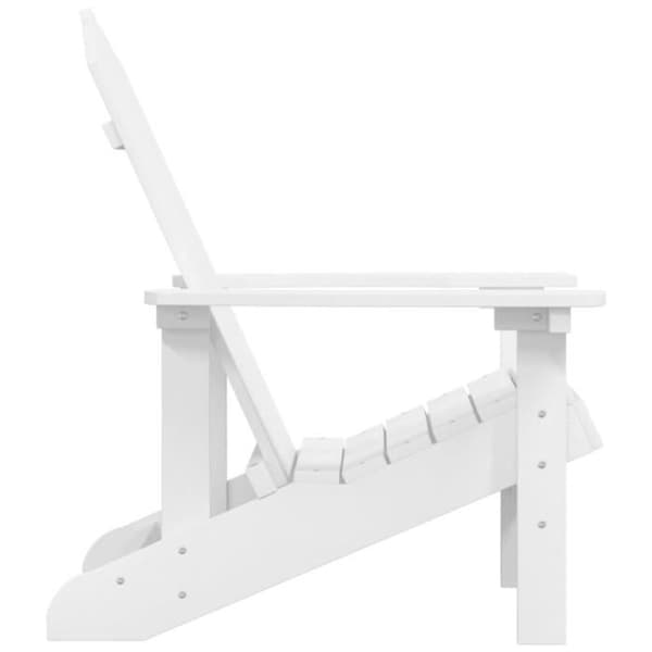 vidaXL Garden Adirondack Stol HDPE Vit