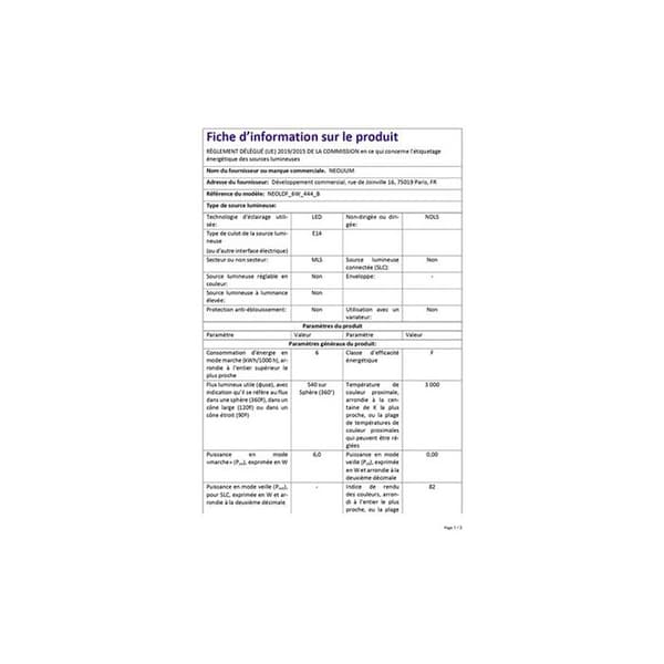 Neolium Elampull PACK AV 3 AMPOULER E14 6W 470LMS 3000K