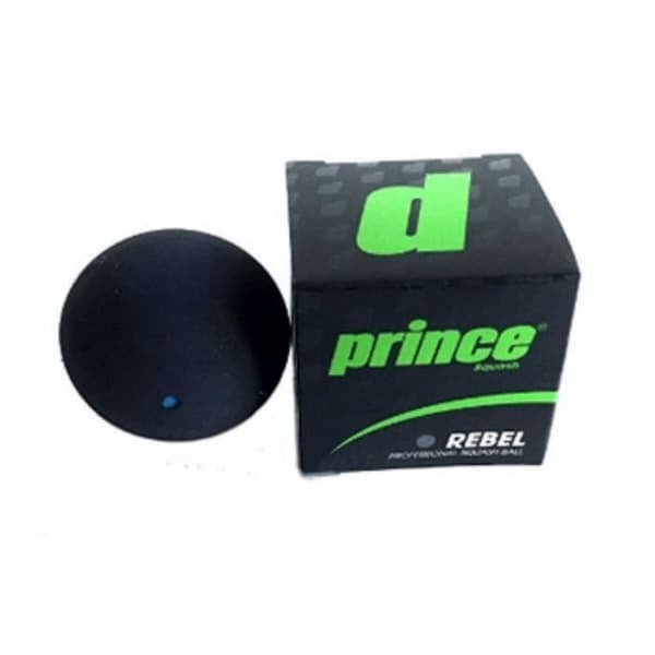 Rör med 3 Prince Rebel squashbollar - blå - TU