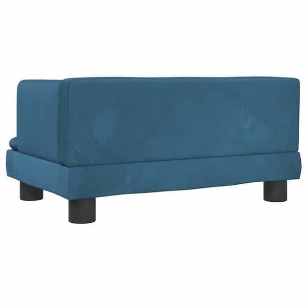 vidaXL Barnsoffa blå 60x40x30 cm sammet 3196317